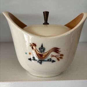 Taylor Smith Taylor Weathervane Sugar bowl With Lid Reveille Rooster